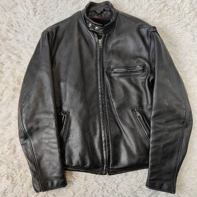 SCHOTT 641 Single Leather Rider's Jacket with Boa Liner Size 38 Authentic - Image 1 of 4