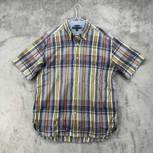 Tommy Hilfiger Shirt Mens Large Multicolor Plaid Button Up Designer Retro Preppy - Picture 1 of 14