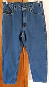 Herren blau Fleece gefüttert Denim Jeans robust getragen schwer Größe 34 x 30 - Bild 1 von 7