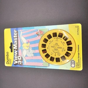 Paquete de 3 carretes vintage View-Master 3D Dumbo Disney 1988 escenas de películas clásicas diapositivas - Imagen 1 de 7