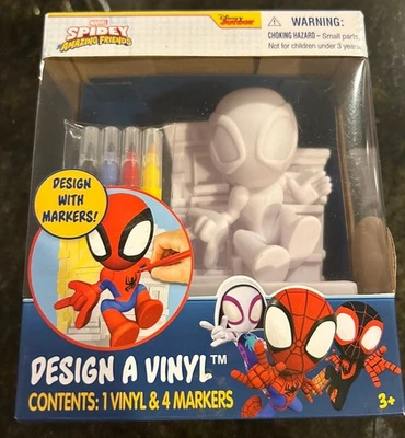 Marvel Spidey and his Amazing Friends Design A Vinyl Figure with 3 Markers NEW! - Image 1 of 4