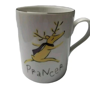 Pottery Barn Reindeer Mug Series “Prancer” Christmas Coffee Cup Replacement - Picture 1 of 5