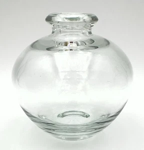 VINTAGE MUNDGEBLASENE KRISTALLGLAS BAUCHIGE VASE A.D. KOPIERER STIL 5" T - Bild 1 von 3