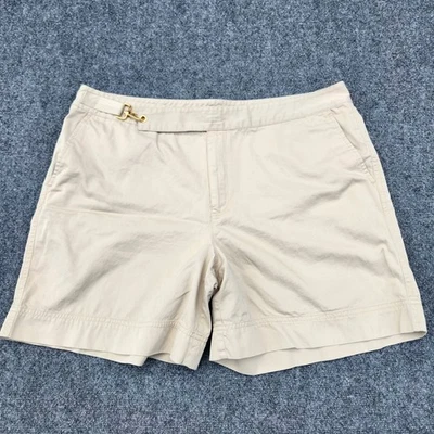 Pantalones Cortos de Algodón Lauren Ralph Lauren Detalle Hebilla Caqui Beige Talla 16 Foto 1 de 4