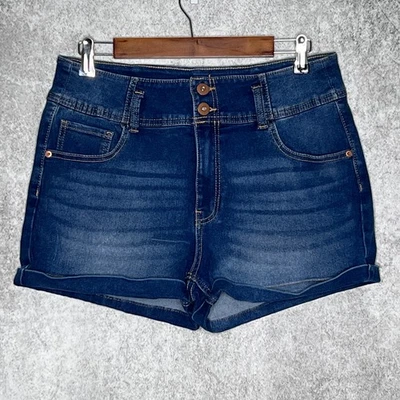 NOBO женщин с манжетами бойфренд стиль шорты подростков размер 15 эластичной синий темно - Изображение 1 из 4