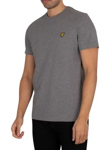 Lyle & Scott de los hombres Camiseta lisa de algodón orgánico, Gris - Imagen 1 de 5