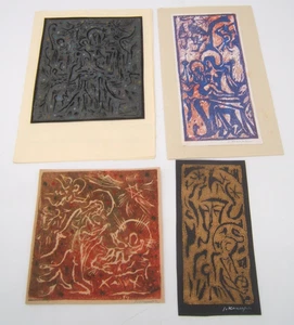 4 VINTAGE POLISH PRINTS BY JANINA KRAUPE - Picture 1 of 17