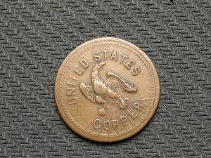 🔥OLD COPPER COIN! U.S. CIVIL WAR TOKEN "UNITED STATES COPPER" LOT 161us - Picture 1 of 2