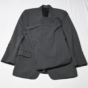 Bachrach 41R 42R 32x30 Gray Italy Made Mens Sport Coat Jacket Pants Suit - Picture 1 of 24