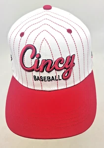 CINCY Baseball Hat Cincinnati Pinstripe Snapback Adult Cotton Twill - Imagen 1 de 7
