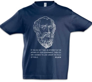 Plato If You Do Not Kids Boys T-Shirt Philosopher Quote Government Resistance - Picture 1 of 1