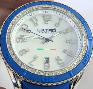 EXTRO ITALY Ladies Watch Mother of Pearl Swarovski crystals Full warranty - Picture 1 of 3