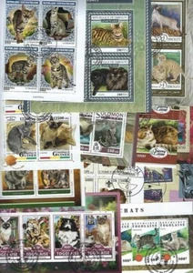 Animals Cats 50 Different Stamps - Picture 1 of 1