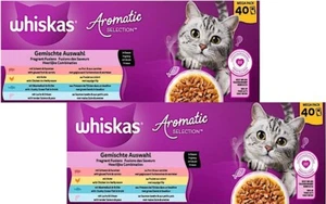 2 x Mega Pack Whiskas Aromatic Selection (€ 6,42 kg) Gemischte Auswahl 80 x 85 g - Bild 1 von 3