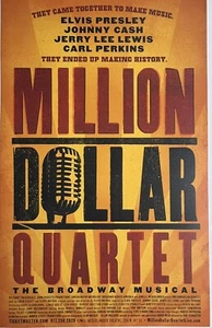 Million Dollar Quartet - Broadway Window Card / Poster - 2010 - Imagen 1 de 1