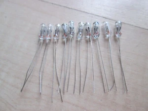 (10) Miniature Light Bulbs 12V 0.6W 1/8" 3mm Incandescent Gauges Clusters #E46K - Picture 1 of 8