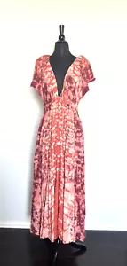 Young Fabulous & Broke tiered Maxi dress Sz L festival Boho Summer Tie-dye - Picture 1 of 5