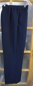 PULL ON Pants ALFRED DUNNER 18 Plus Pockets Elastic Navy Blue NWT Womans Poly - Picture 1 of 8