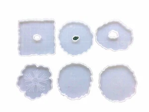Kit de moldes de resina para posavasos de seis piezas, tamaño acabado de 12 cm de diámetro aproximado - Imagen 1 de 2
