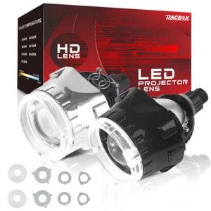 2.5'' Bi LED Headlight Projector Lens Hi/Lo 120W Car Retrofit Universal 6000K - Picture 1 of 27