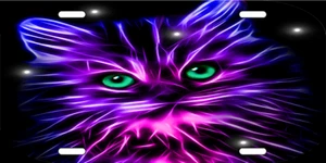 Neon Cat  License Plate - Picture 1 of 7
