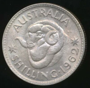 Australia, 1962 One Shilling, 1/-, Elizabeth II (Silver) - Choice Uncirculated - Picture 1 of 3