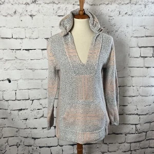 Aritzia TNA Sweater XXS Marled Gray Baja Hoodie Jumper Pullover Boho Beach - Picture 1 of 12