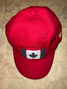 Roots Canada Hat Cap Youth L/XL Red Strapback Kids Maple Leaf Adjustable - Picture 1 of 8