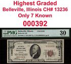 1929 $10 National Currency PMG 30 rare wanted Belleville, Illinois CH# 13236