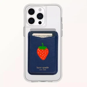 Portefeuille Kate Spade magnétique Magsafe téléphone portable housse mobile - fraise marine - Photo 1 sur 6