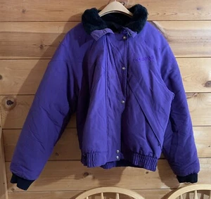 Vintage Polaris Jacket Women’s XL Purple Snowmobile Coat Made in USA Awesome! - Picture 1 of 7