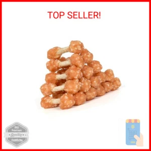 MON2SUN Dog Treats, 9oz Mini Rawhide Dog Chews, Chicken Dumbbells with Rice for - Picture 1 of 2