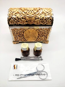 Christian Orthodox Set or Baptism Box Nickel Gilded Orthodox 5.7" - Picture 1 of 12