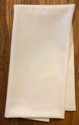 Vintage Slight 4-Way Stretch White Polyester Gabardine Fabric .80 YDS x 62" W  - Image 1 of 2