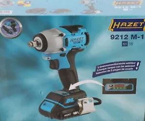Mini Hazet 9212M-1 Pulse Screwdriver Set, 18 Volt, Blue - Picture 1 of 1