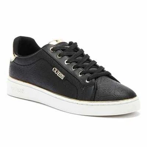 Guess Womens FL5BEKFAL12 Black/Gold Trainers Sneakers - Picture 1 of 7