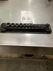 4" Drive 11pc Metric Magnetic Black Shallow Socket Set &TraySnap-on PAKTY264 1/ - Picture 1 of 3
