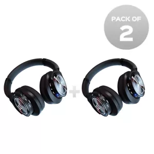 TREBLAB Z2 Active Noise Cancelling Bluetooth Headphones Over Ear Pack of 2 - Picture 1 of 10