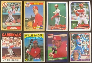St. Louis Cardinals 1980's MLB Baseball Team 8 Card Lot - Picture 1 of 17