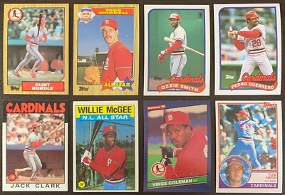 St. Louis Cardinals 1980's MLB Baseball Team 8 Card Lot - Image 1 of 4