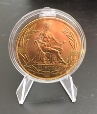 1984 France Europa Bronze ECU Medal, By Rodier, Choice BU, w/COA, Capsule & Felt