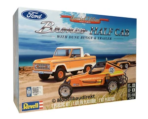 Ford Bronco Half Cab Sandman II Buggy + Rimorchio 1:25 Revell 17228 85-7228 IMBALLO ORIGINALE - Foto 1 di 4