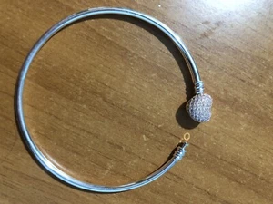 Pandora Bracciale Rigido Facsimile Tg 19 ♥️ Rosa - Foto 1 di 2