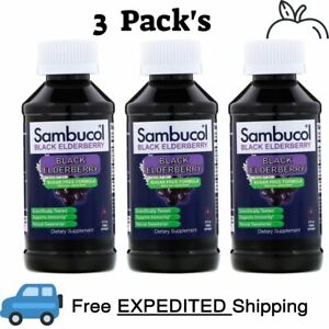 3 Pack's Sambucol, Black Elderberry Syrup, Sugar Free Formula, 4 fl oz (120 ml)
