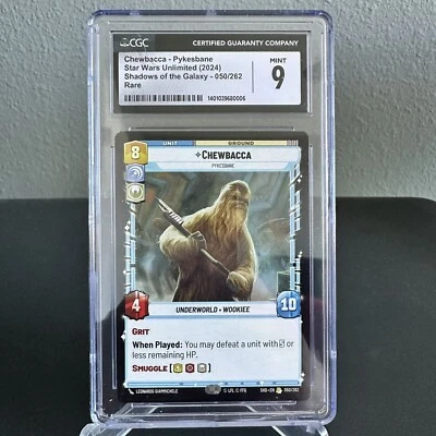 2024 Star Wars Unlimited TCG Chewbacca #050 Shadows of the Galaxy CGC Mint 9 - Image 1 of 2