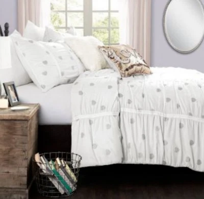 Juego de edredón y farsa con estampado de corazón metálico envejecido decoración exuberante XL doble/torga nuevo Foto 1 de 4