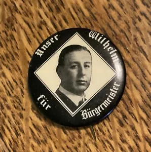 Big Bill Thompson (Chicago Mayor 1915-23 & 1927-31) Cravatte Al Capone 1 1/4" pulsante - Foto 1 di 3