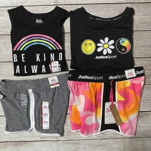 Justice Girls Athletic Clothes Size M (10). NWT! Tank, Tee, Athletic Shorts. - Picture 1 of 20