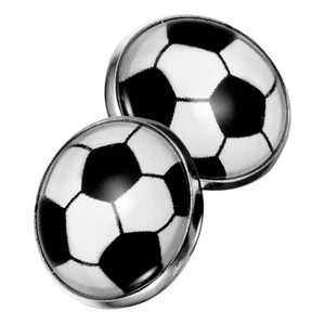 2 Pairs Fußball-Ohrringe Lüfterohrringe Fußballohrringe Für Mädchen - Bild 1 von 12
