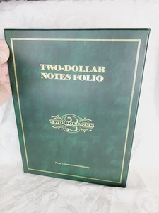 TWO-DOLLAR NOTES FOLIO / PCS Stamps & Coins. Also has uncut currency block - Picture 1 of 16